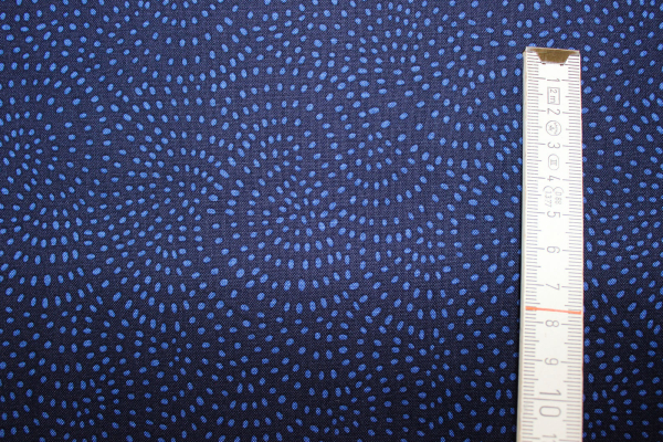 Designerbaumwollstoff Twist indigo  (10 cm)